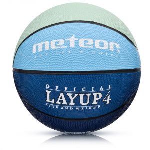 Krepšinio kamuolys Meteor LayUp 4, mėlynas-žalias 07077