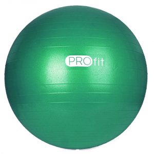 Gimnastikos kamuolys Profit 45 cm Žalias su pompa DK 2102