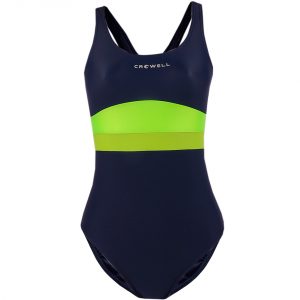 Moteriškas maudymosi kostiumėlis Crowell Katie, spalva 02, tamsiai mėlyna-laime-žalia