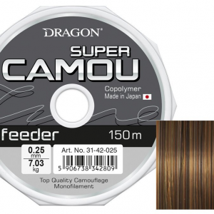 Monofilomentinis valas DRAGON LINES SUPER CAMOU FEEDER 150M