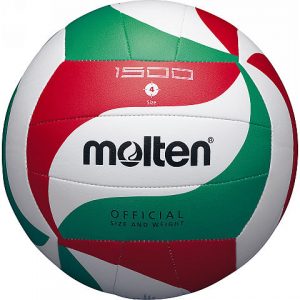 Tinklinio kamuolys Molten V4M1500 balta-raudona-žalia