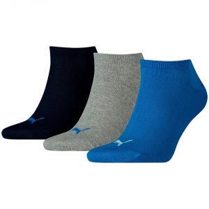 Kojinės Puma Unisex Sneaker Plain 3P mėlynos, pilkos, tamsiai mėlynos 906807 19/2610800012