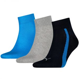 Kojinės Puma Unisex Lifestyle Quarter juodos, pilkos, mėlynos 907952 03