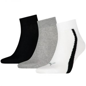 Kojinės Puma Unisex Lifestyle Quarter baltos, pilkos, juodos 907952 02