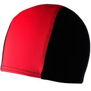 Vaikiška plaukimo kepuraitė Crowell Lycra Junior, juoda ir raudona