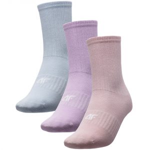 Kojinės mergaitėms 4F šviesiai rožinė, šviesiai violetinė, mėlyna HJL22 JSOD002 56S+52S+34