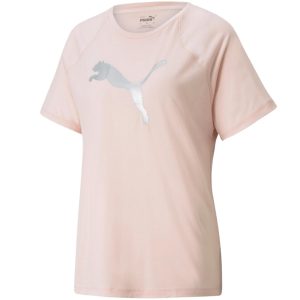 Moteriški marškinėliai Puma Evostripe Tee rožiniai 589143 36