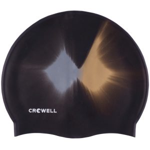 Silikoninė plaukimo kepuraitė Crowell Multi Flame juoda, kol.08