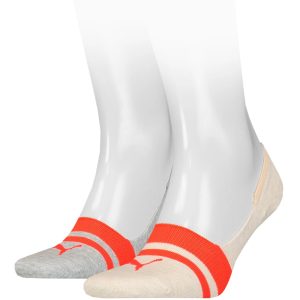 Kojinės Puma Heritage Footie 2P smėlio spalvos, pilkos 907976 05