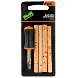 FOX Edges Bait Drill & Cork Sticks kamštinės lazdelės su grąžteliu (6 mm, 4 vnt.)