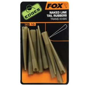 FOX Edges Trans Khaki Naked Line Tail Rubbers movos (10 vnt.)