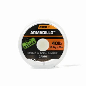 FOX Edges Armadillo Braid Shock & Snag Leader Camo pintas vedantis valas (13.6 kg / 30 lb, 20 m)