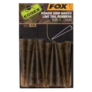 FOX Edges Camo Power Grip Naked Line Tail Rubbers movos (10 vnt.)