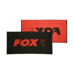 FOX Beach Towel Black & Orange rankšluostis