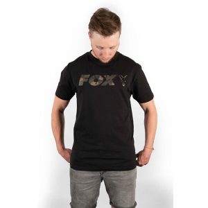 FOX Black/Camo Chest Print T-Shirt marškinėliai (M dydis)
