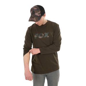 FOX Long Sleeve Khaki/Camo T-Shirt marškinėliai (M dydis)