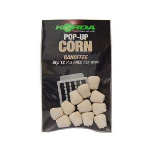 KORDA Pop Up Corn Banoffee White Plastic Baits plastikiniai masalai (12 vnt.)