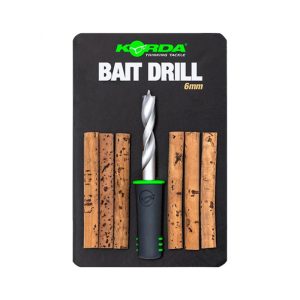 KORDA Bait Drill & Cork Sticks kamštinės lazdelės su grąžteliu (6 mm, 6 vnt.)