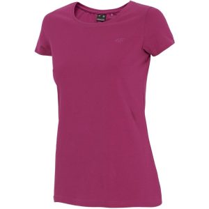 Moteriški marškinėliai 4F tamsiai rožiniai H4Z22 TSD350 53S
