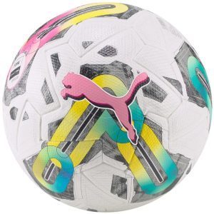 Futbolo kamuolys Puma Orbita, 1 TB balta-žalia-rožinė 83774 01