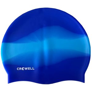 Silikoninė plaukimo kepuraitė Crowell Multi Flame, mėlyna, spalva 18