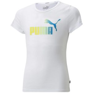 Vaikiški marškinėliai Puma ESS+ Bleach Logo Tee G balti 846954 02