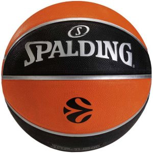 Krepšinio kamuolys Spalding Eurolige TF-150 oranžinis-juodas 84507Z