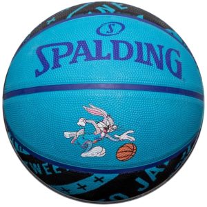 Krepšinio kamuolys Spalding Space Jam Tune Squad Bugs, mėlynos ir juodos spalvos ‘5 84605Z