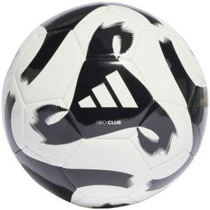 Futbolo kamuolys Adidas Tiro Club baltas ir juodas HT2430