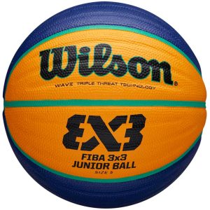 Vaikiškas krepšinio kamuolys Wilson Fiba 3×3, geltonos ir mėlynos spalvos WTB1133XB