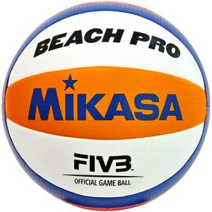 Paplūdimio tinklinio kamuolys  Mikasa Beach Pro balta-oranžinė-mėlyna BV550C