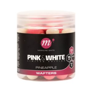 MAINLINE Fluro Pink & White Pineapple Wafter Boilies neutralūs masaliniai boiliai (15 mm, 250 ml)
