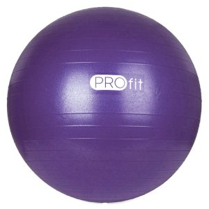 Gimnastikos kamuolys Profit, 65 cm violetinis su pompa DK 2102