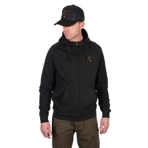FOX Collection Black & Orange Lightweight Hoody džemperis (L dydis)
