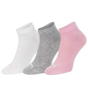 Kojinės Puma Kids Bwt Quarter 3P rožinės, baltos, pilkos 907961 04