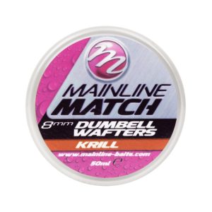 MAINLINE Match Red Krill Dumbel Wafter Boilies neutralūs masaliniai boiliai (10 mm, 50 ml)