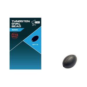 NASH Tungsten Oval Bead volframiniai karoliukai (4 mm, 10 vnt.)