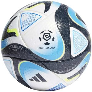 Futbolo kamuolys Adidas Ekstraklasa Pro balta-mėlyna-juoda IQ4933