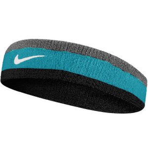 Galvos juosta Nike Swoosh, pilka-mėlyna-juoda N0001544017OS