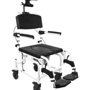Dušo, tualeto ir transportavimo vežimėlis su pavertimo funkcija