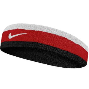 Galvos juostelė Nike Swoosh, balta-raudona-juoda N0001544118OS