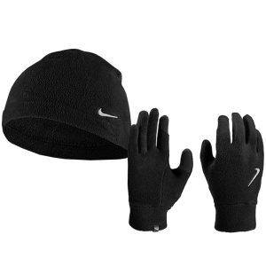 Vyriškos pirštinės ir kepurė Nike Dri-Fit Fleece juoda N1002578082