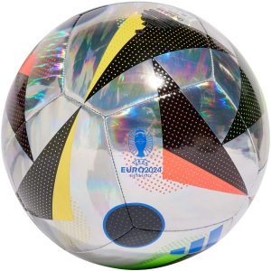 Futbolo kamuolys Adidas Euro24 Fussballliebe Training Foil sidabrinis IN9368