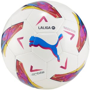 Futbolo kamuolys Puma Orbita LaLiga 1 MS balta-raudona-mėlyna 84109 01