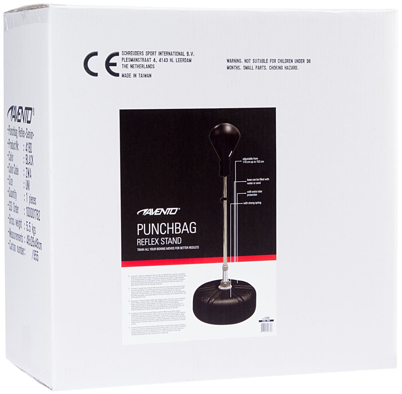 Bokso kriaušė su stovu AVENTO 41BD Black - Image 2